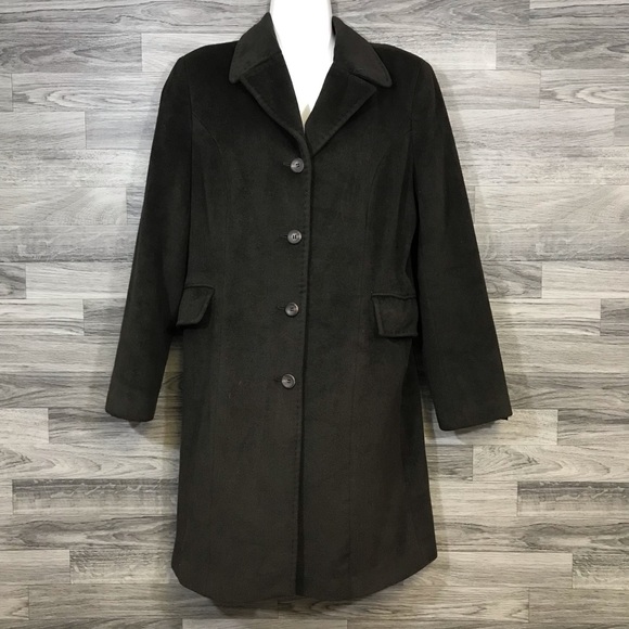 calvin klein brown wool coat
